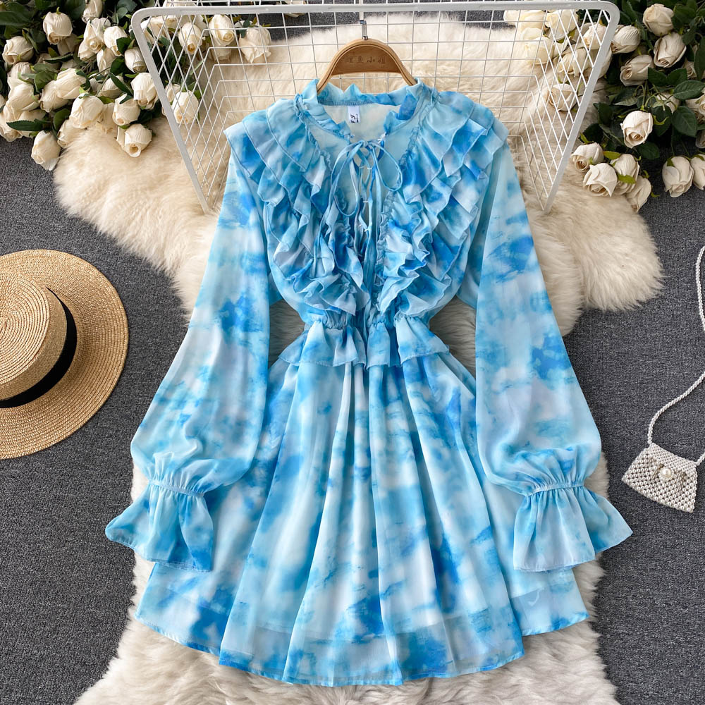 Ethereal Elegance Tie-Dye Dress