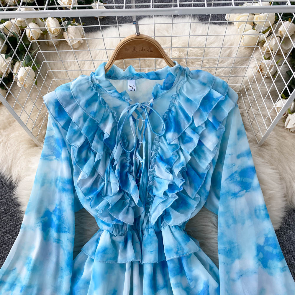Ethereal Elegance Tie-Dye Dress
