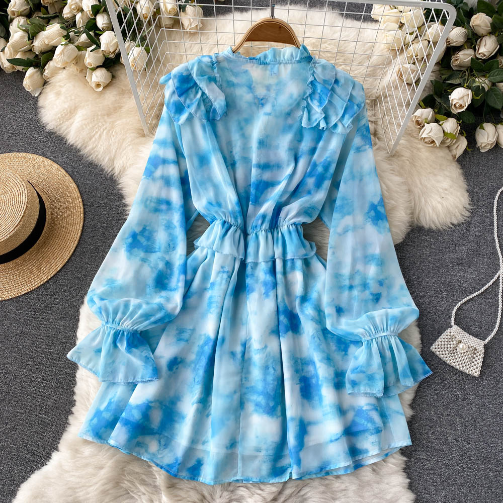 Ethereal Elegance Tie-Dye Dress