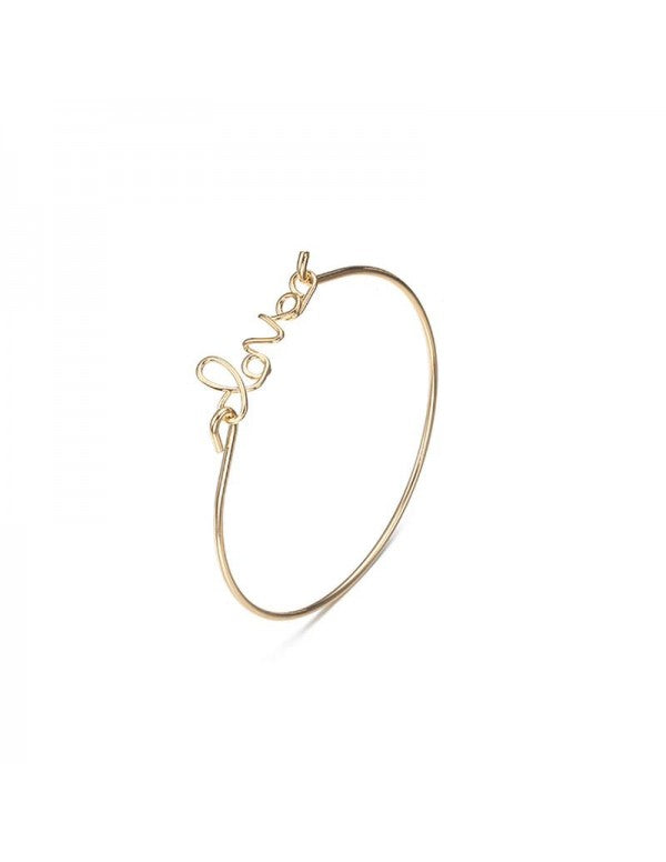 Mesmerizing Romantic Love & Note Design Brilliant Cuff Bracelet For Women/Girls