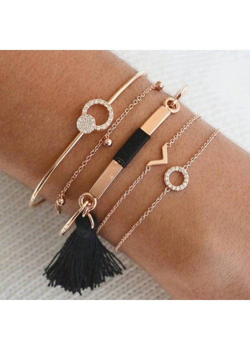 Combo of 5 Gold Plated Bracelets