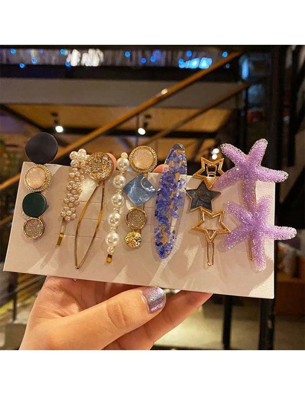 Pearl & AD Hair Clips Jewellery For Women