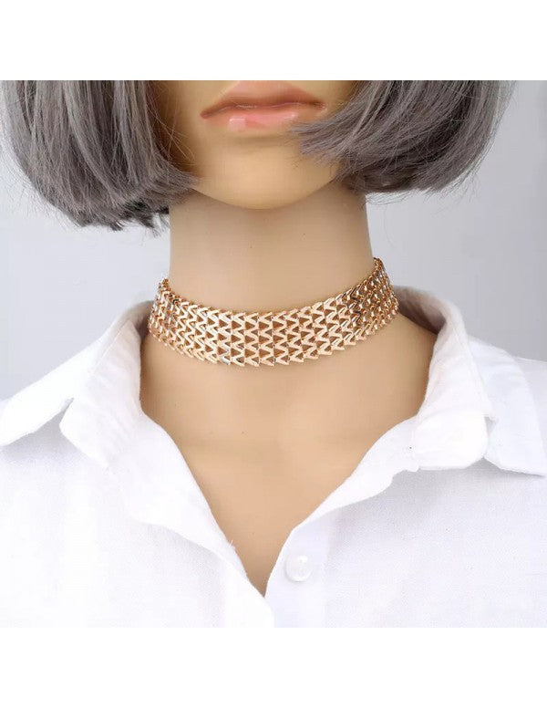 Delicate Design Multi Layered Gold Plated Plushy Necklace