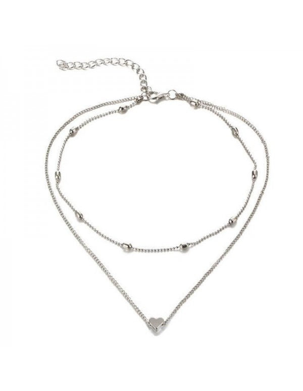 Splendid Heart Inspired Double Layered Marvelous Necklace for Women/Girls