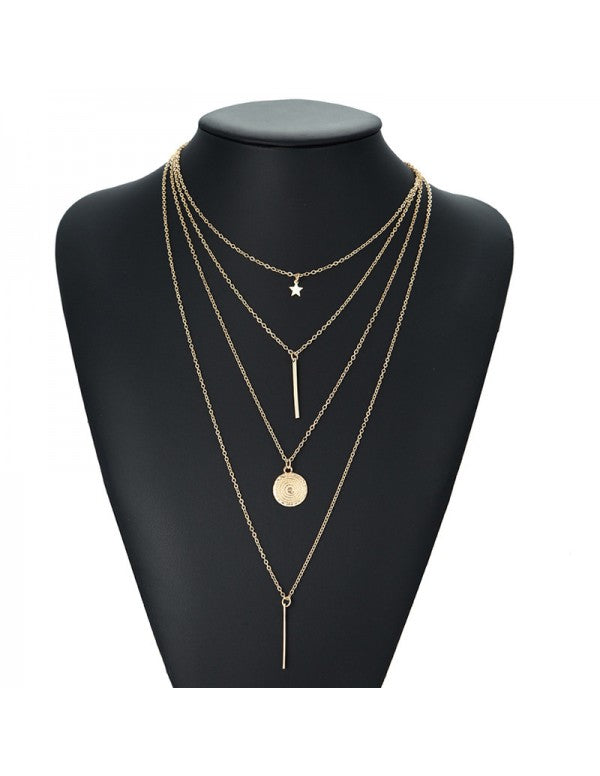 Exclusive Star & Coin Multi Layered Stunning Necklace for Women/Girls