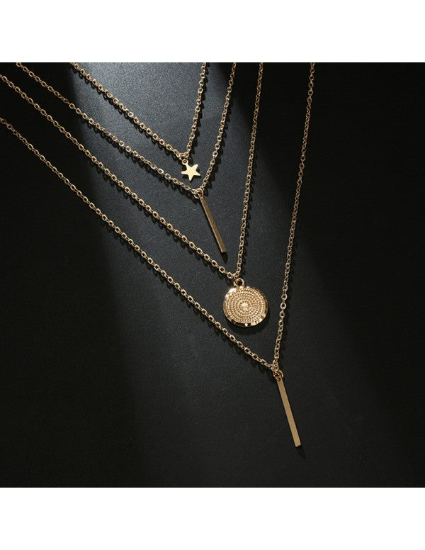 Exclusive Star & Coin Multi Layered Stunning Necklace for Women/Girls