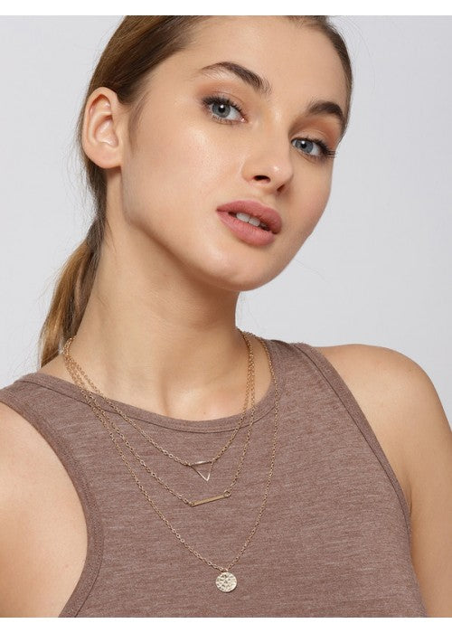 Geometric Multi Layered Ravishing Necklace for Women/Girls
