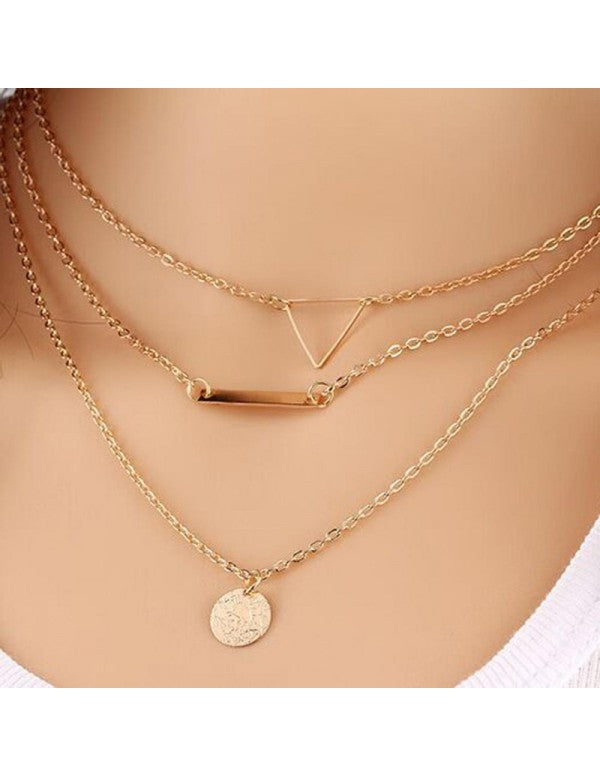 Geometric Multi Layered Ravishing Necklace for Women/Girls