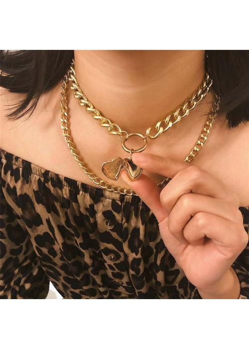 Marvelous Heart Gold Plated Necklace For Women/Girls