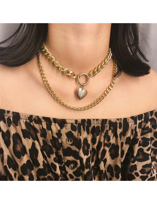 Marvelous Heart Gold Plated Necklace For Women/Girls
