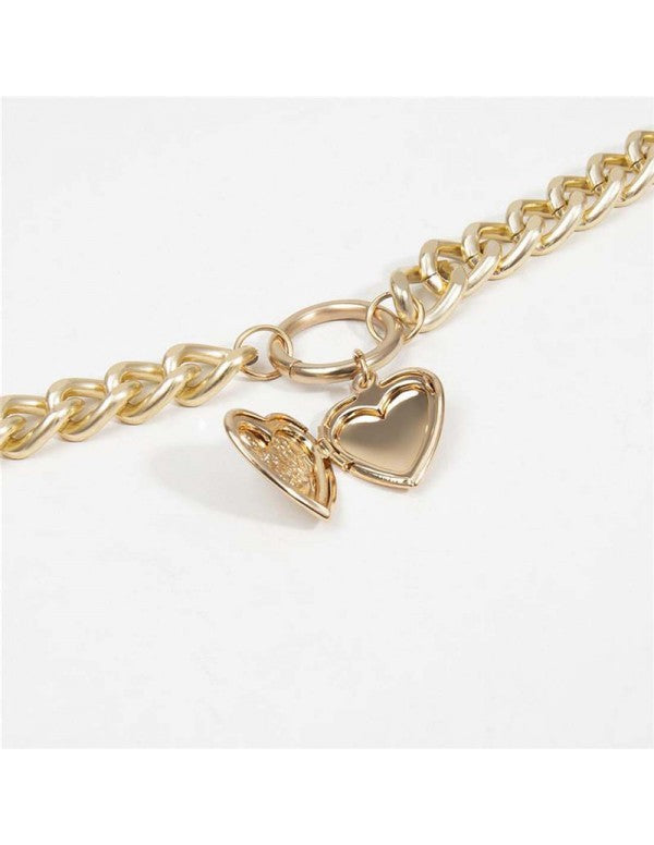 Marvelous Heart Gold Plated Necklace For Women/Girls