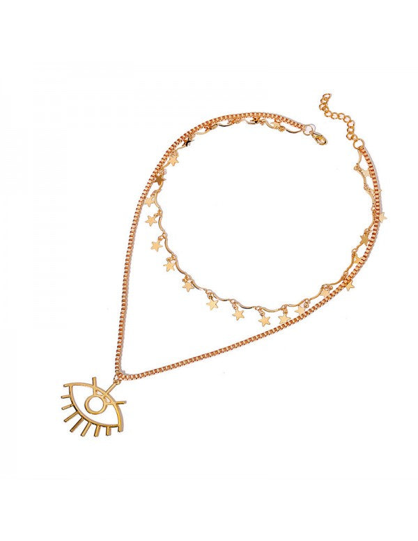 Wonderful Eyes Design Gold Plated Necklace For Women/Girls