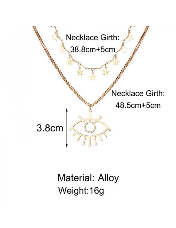 Wonderful Eyes Design Gold Plated Necklace For Women/Girls