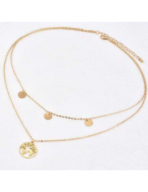 Exquisite Gold Plated Multi Strand Necklace For Women/Girls