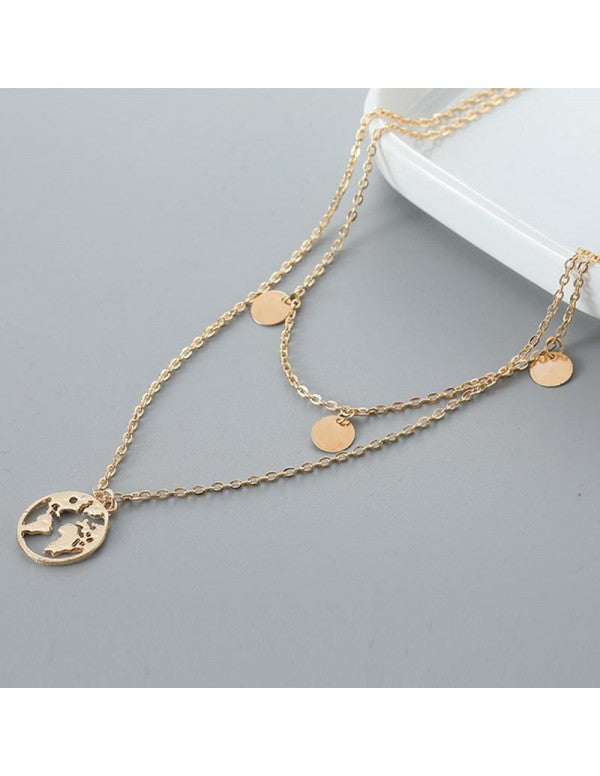 Exquisite Gold Plated Multi Strand Necklace For Women/Girls