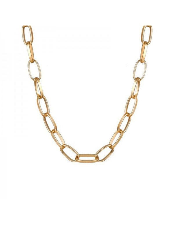Glitzy Bold Chain Gold Plated Necklace For Women/Girls