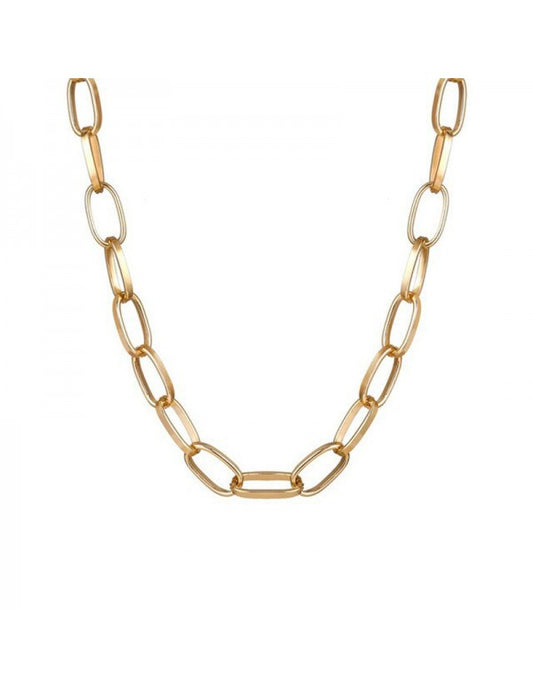 Glitzy Bold Chain Gold Plated Necklace For Women/Girls
