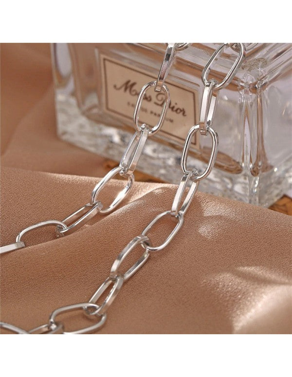 Ravishing Bold Chain Silver Plated Necklace For Women/Girls