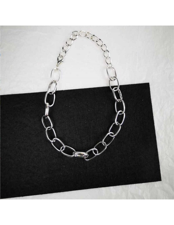Ravishing Bold Chain Silver Plated Necklace For Women/Girls