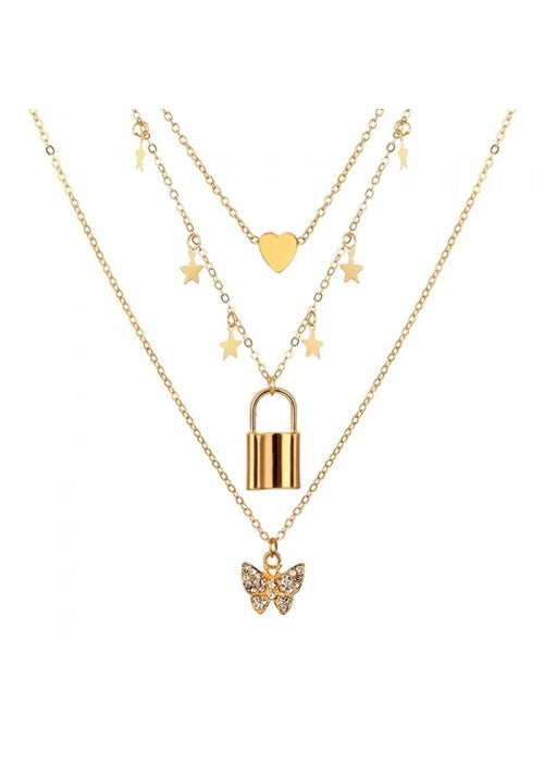 Jewellery For Women Gold Plated Layered Necklace