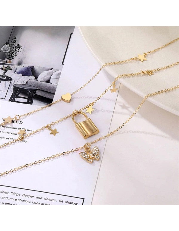 Jewellery For Women Gold Plated Layered Necklace