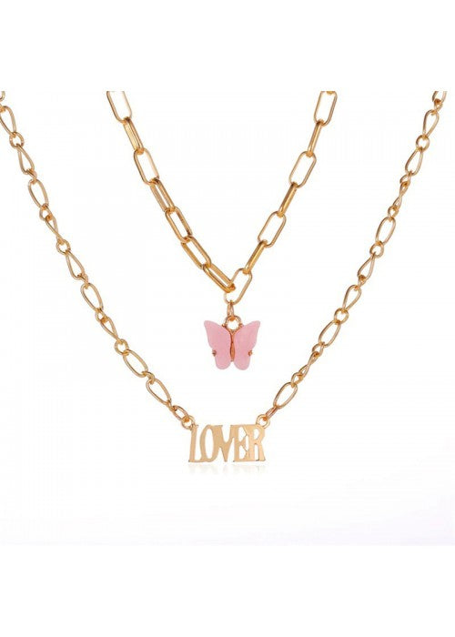 Jewellery For Women Multicolor Gold Plated Layered Necklace