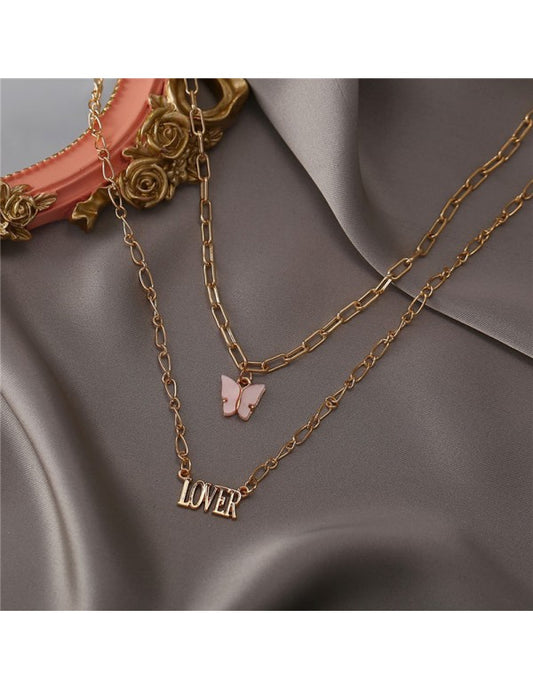 Jewellery For Women Multicolor Gold Plated Layered Necklace