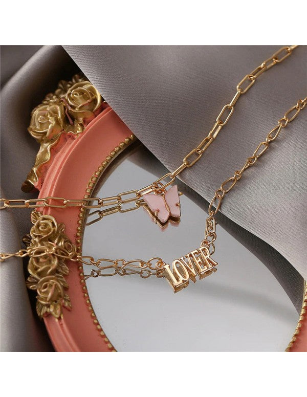 Jewellery For Women Multicolor Gold Plated Layered Necklace