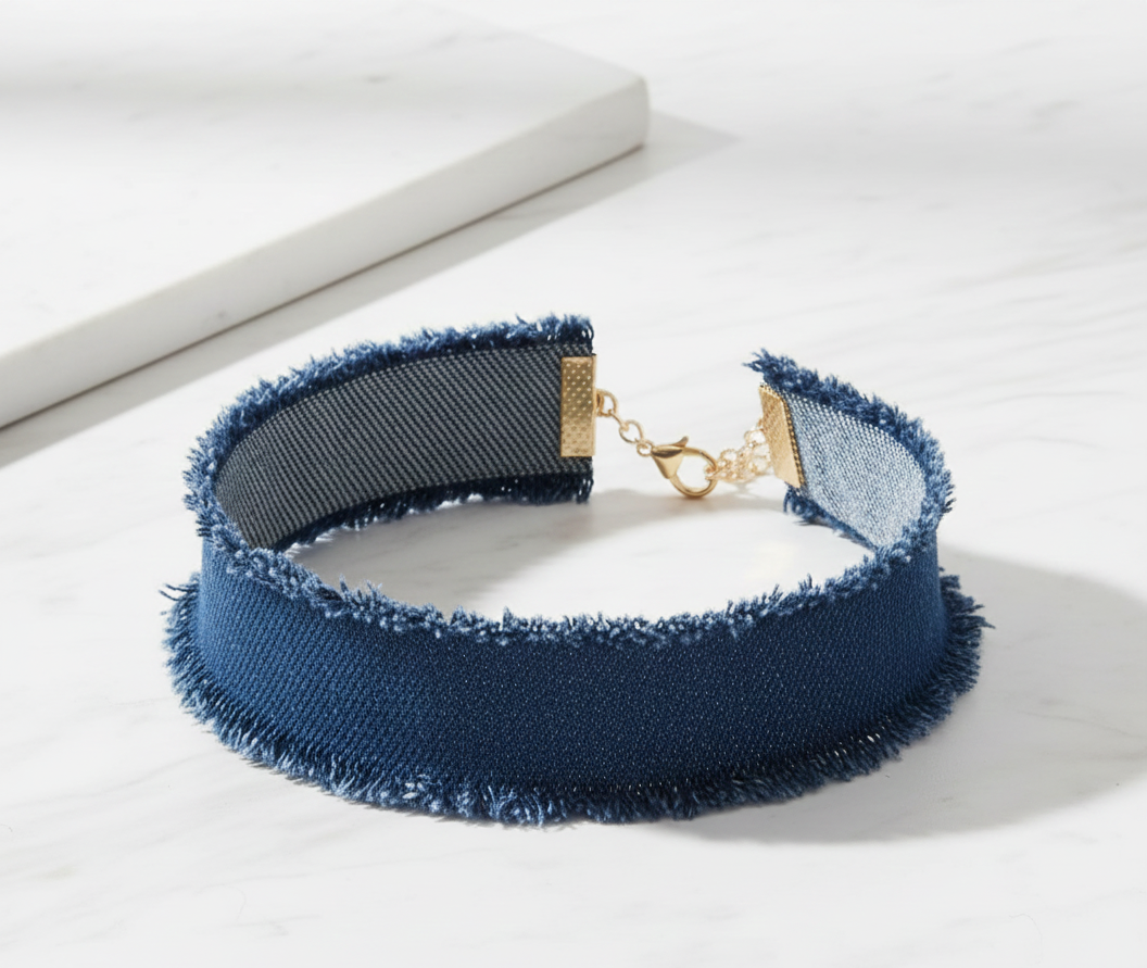 Blue Denim Neck Piece