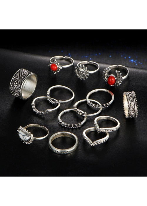 Jewellery For Women Silver Plated Rings Combo