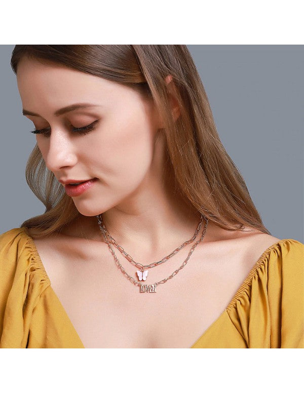 Jewellery For Women Multicolor Gold Plated Layered Necklace