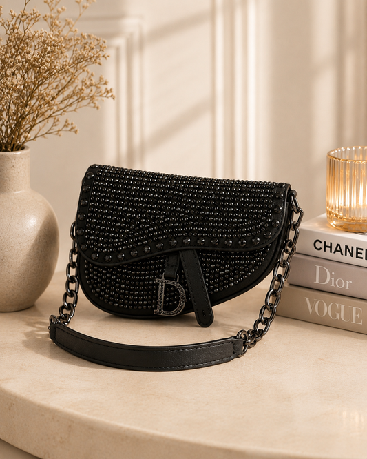 D Stoned Fancy Handbag