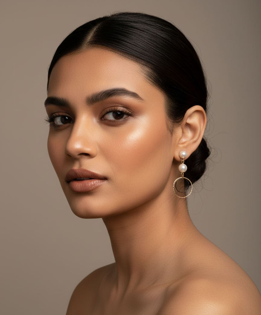 Golden circle Earring