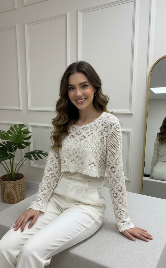 The White Picasso Top