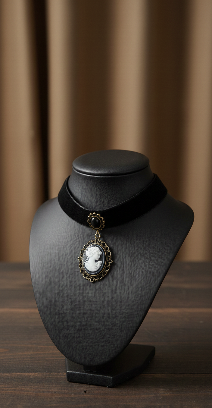 Black neck piece with a Choker Design