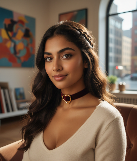 Red Velvet With Heart Design