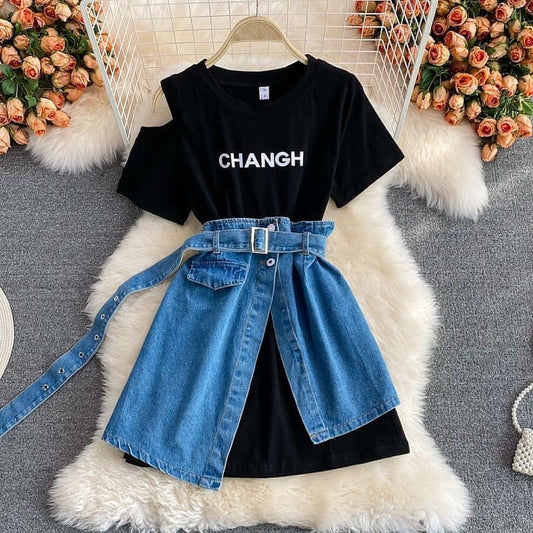 Denim Chic Ensemble